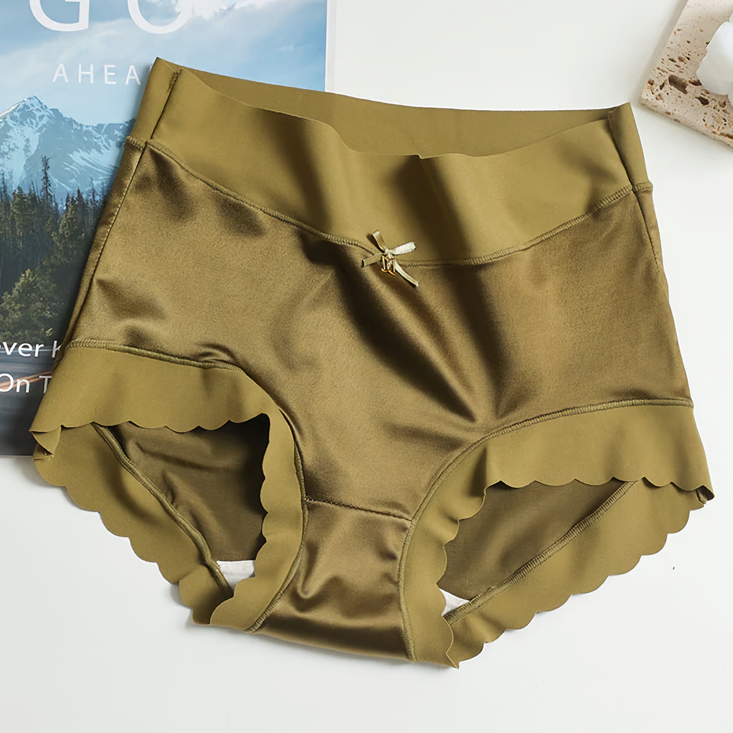 Seamless Soft Satin Underwear 5 Piece Set