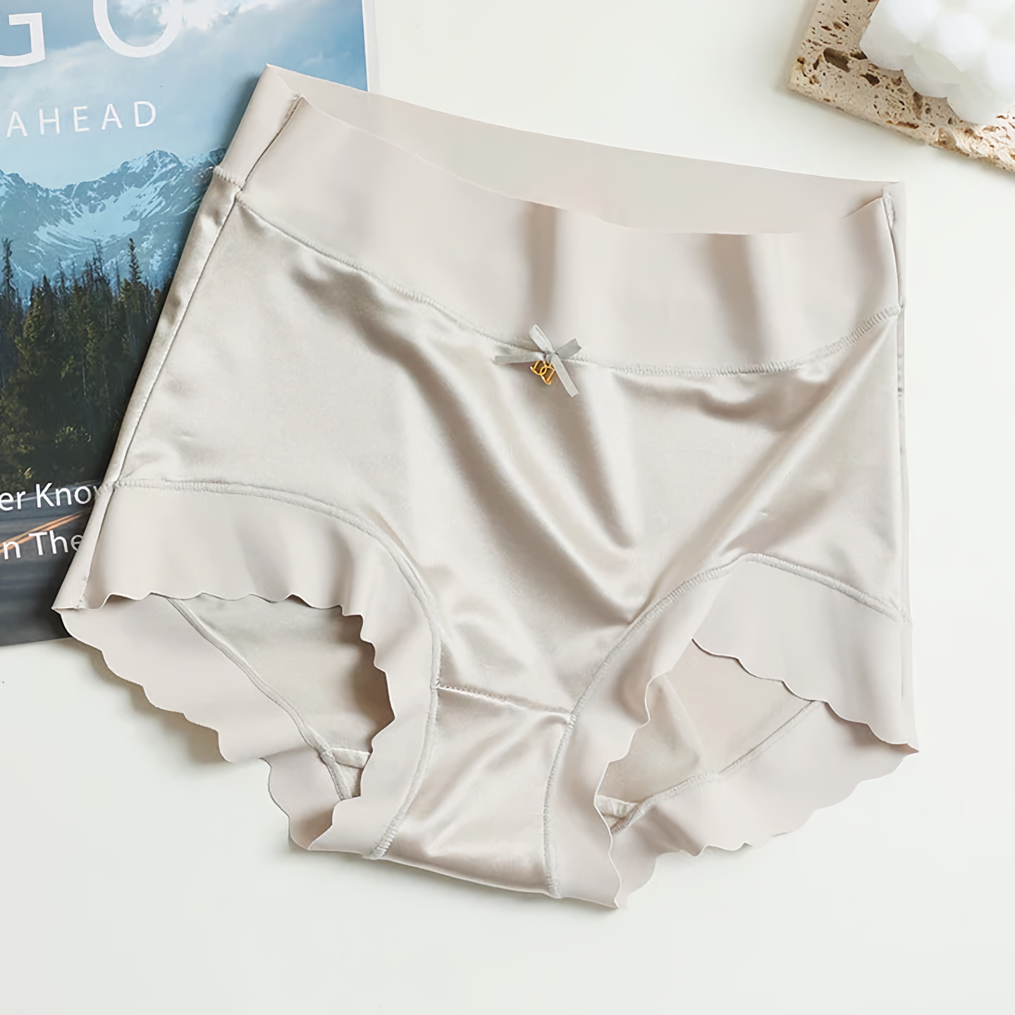 Seamless Soft Satin Underwear 5 Piece Set