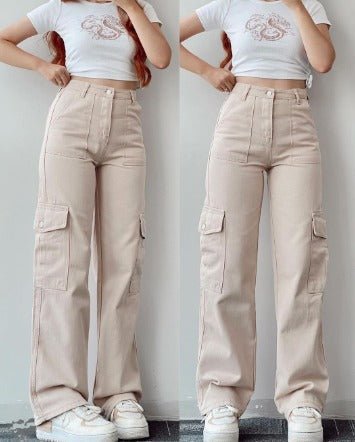 Sienna DeLuca Multi-Pocket Cargo Jeans