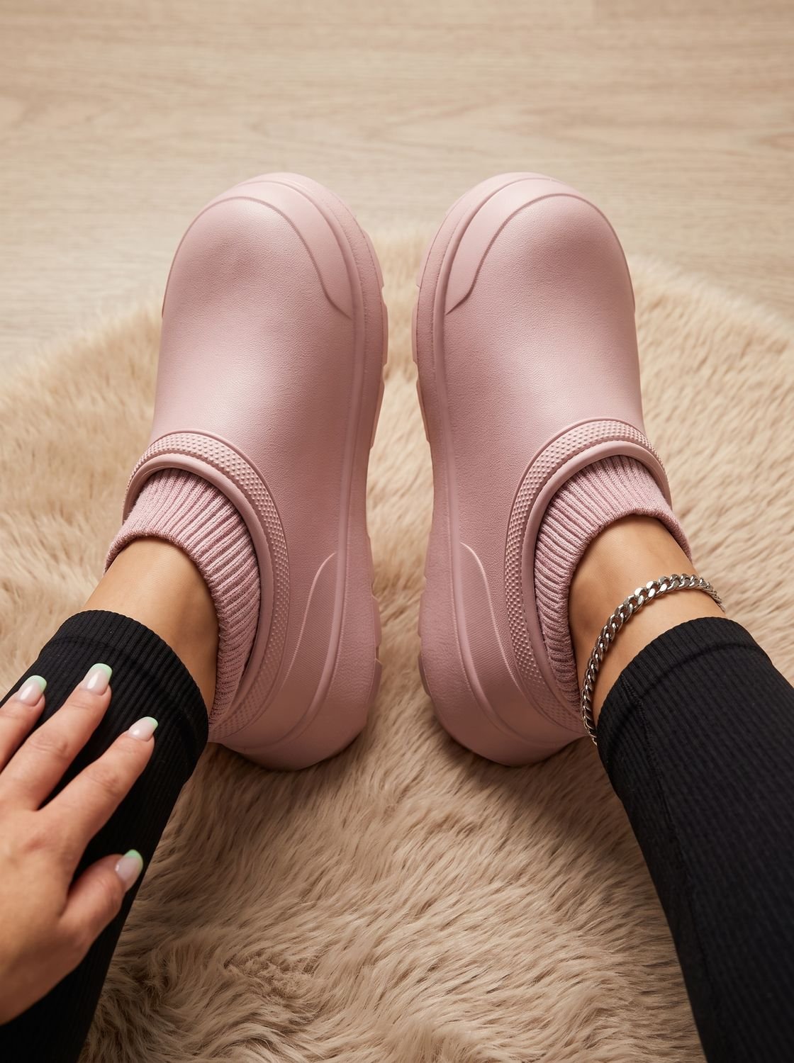 Knit Sock-Fit Slip-On Platform Sneakers