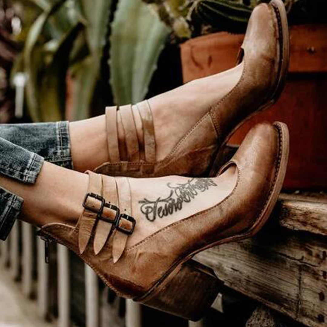 Women's PU Leather Heeled Everyday Shoes
