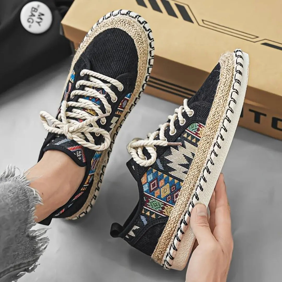 Bold Pattern Aztec Sneakers Jute Midsole