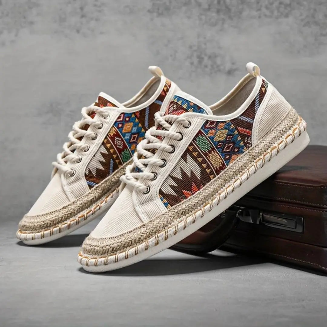 Bold Pattern Aztec Sneakers Jute Midsole
