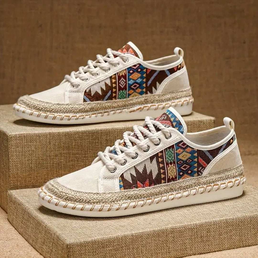 Bold Pattern Aztec Sneakers Jute Midsole