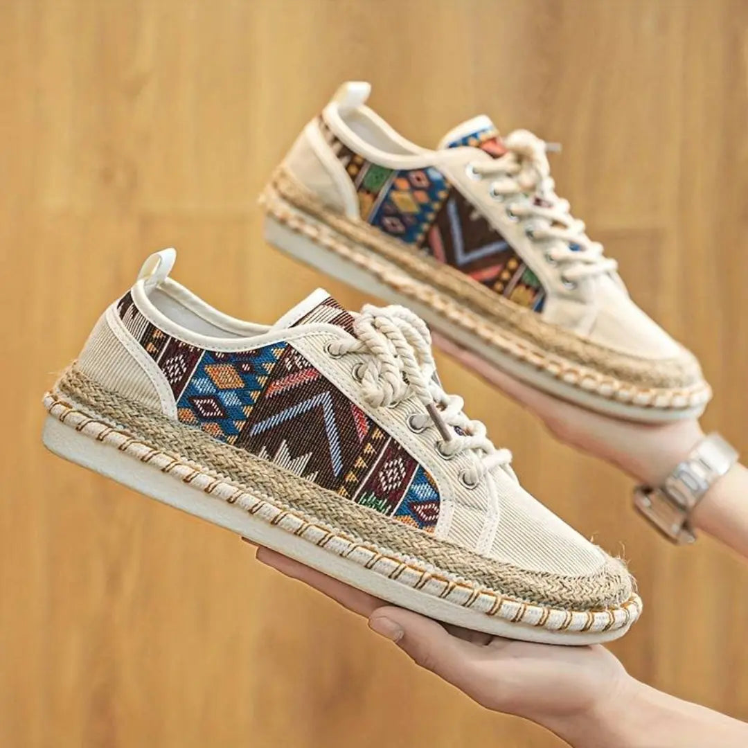 Bold Pattern Aztec Sneakers Jute Midsole