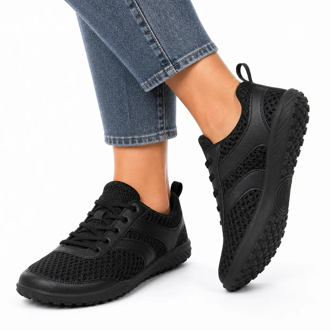Unisex Wide Toe Box Barefoot Walking Trainers | Non-Slip Breathable