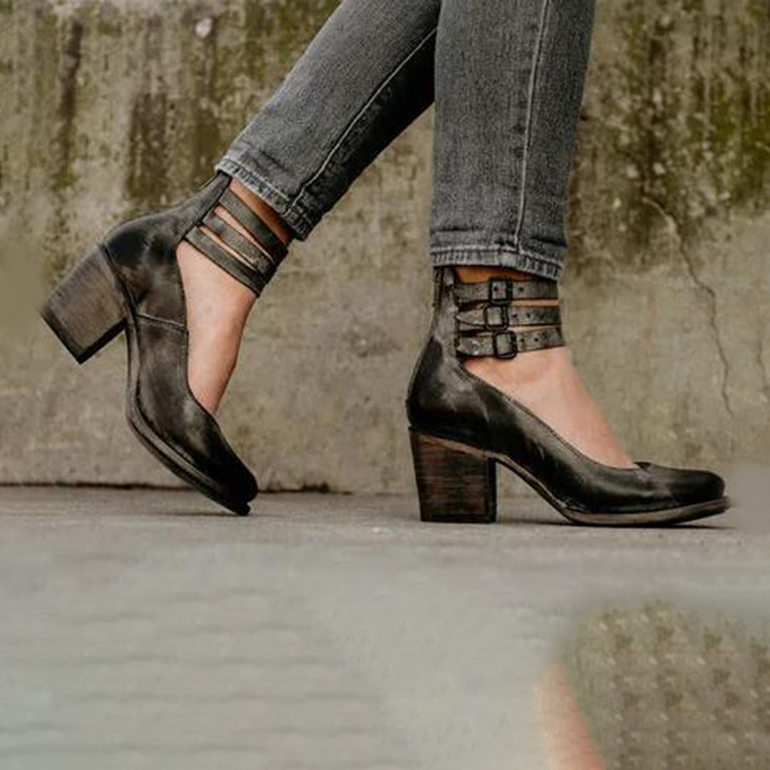 Women's PU Leather Heeled Everyday Shoes
