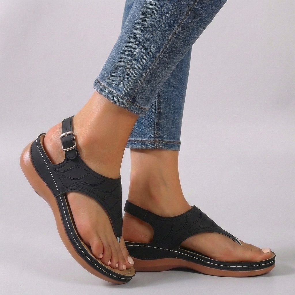Wedge Sole Ankle Strap Sandals