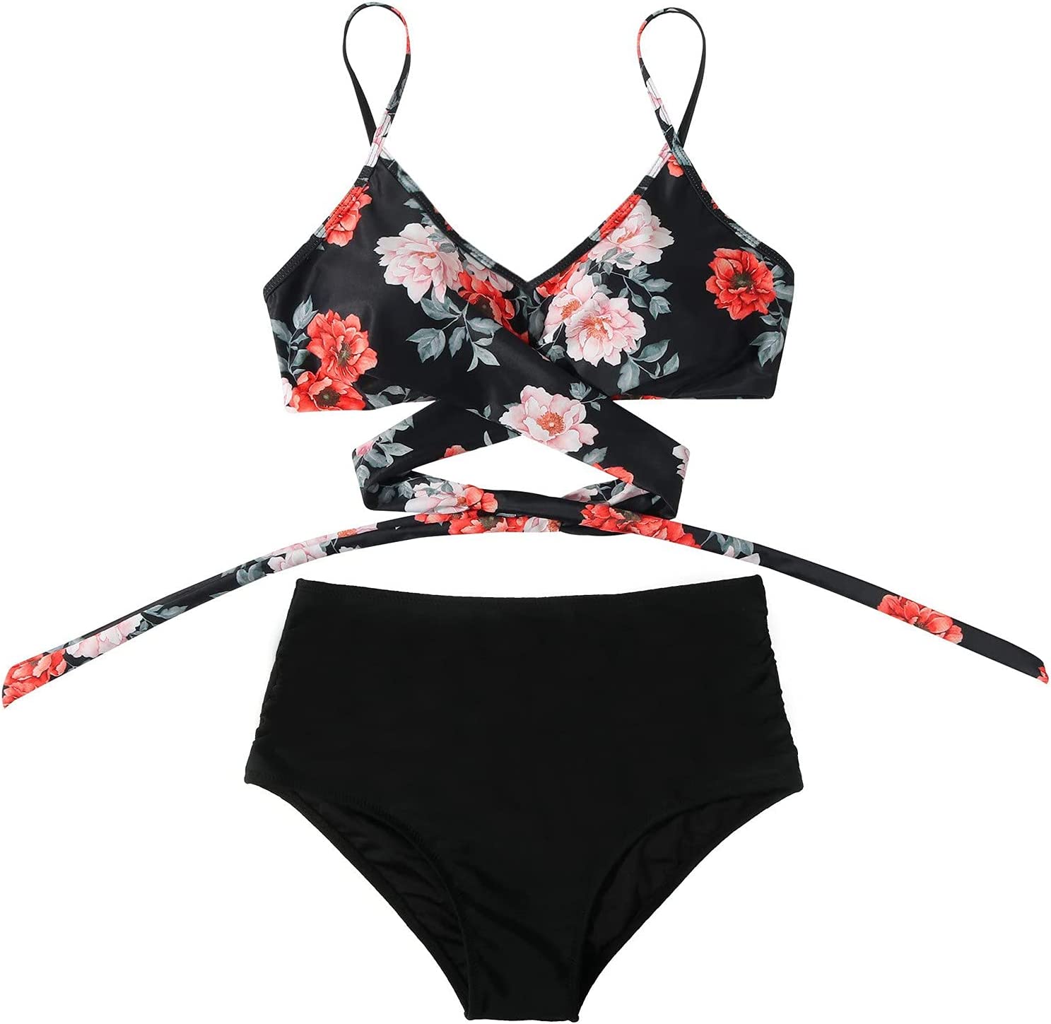 Belle High-Waisted Bikini Set with Mix-and-Match Colors
