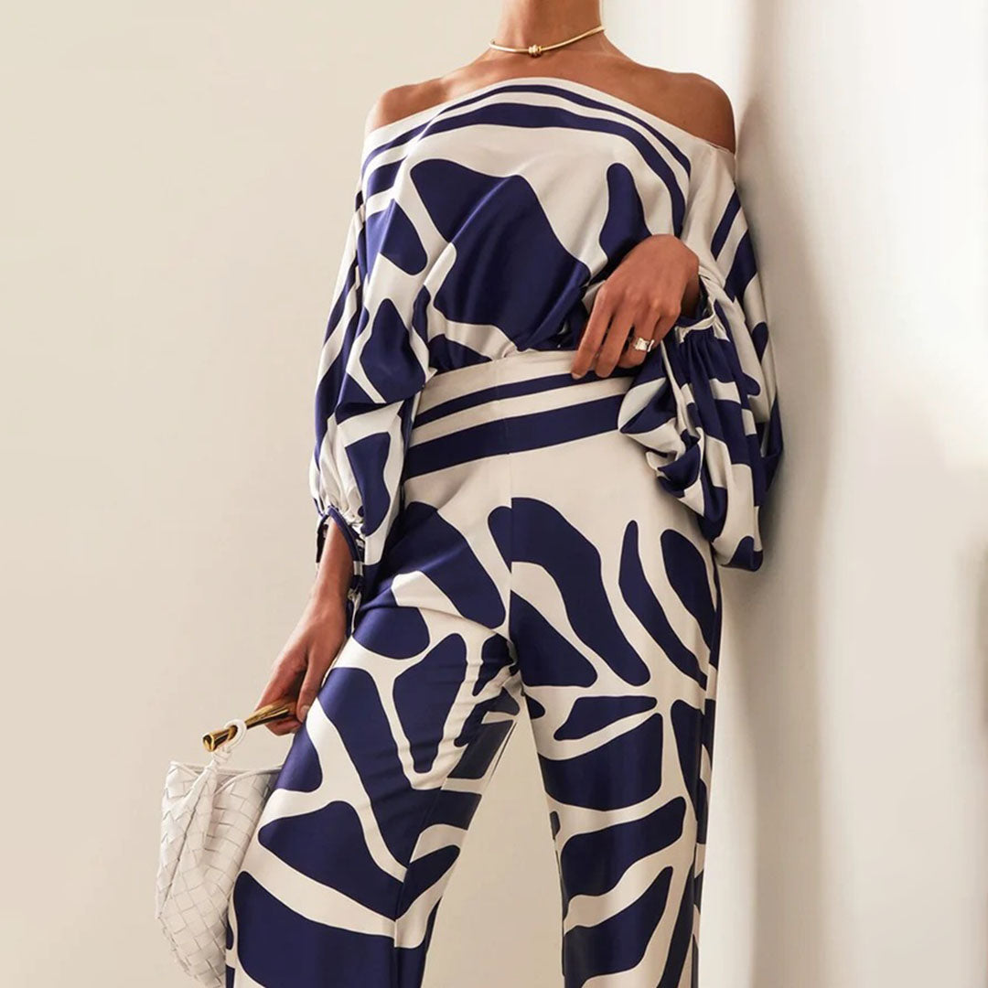 Women's Off-Shoulder Summer Two-Piece Set