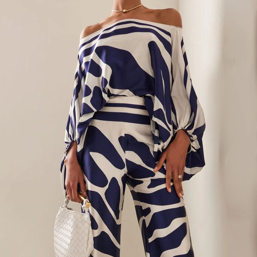 Women's Off-Shoulder Summer Two-Piece Set