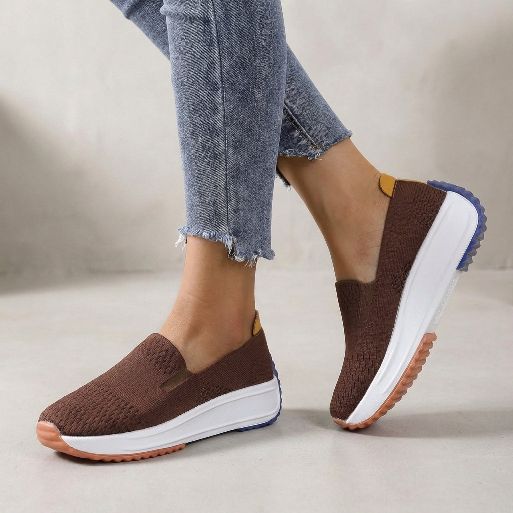 Knit Slip-On Platform Orthopedic Sneakers