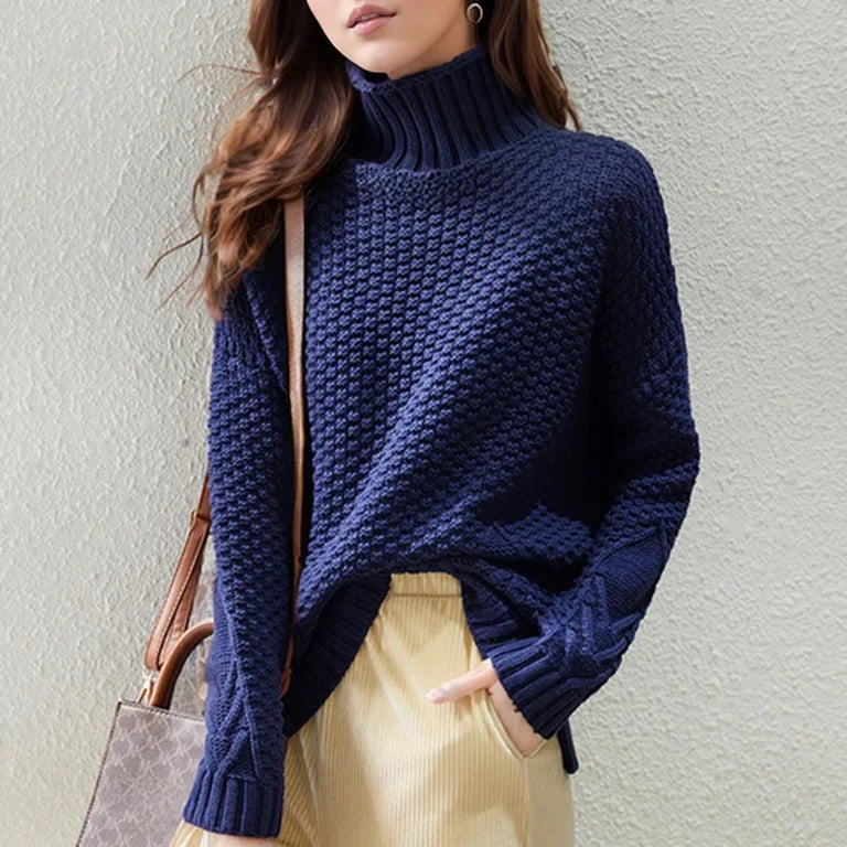 Joanna Cable Knit Turtleneck Jumper