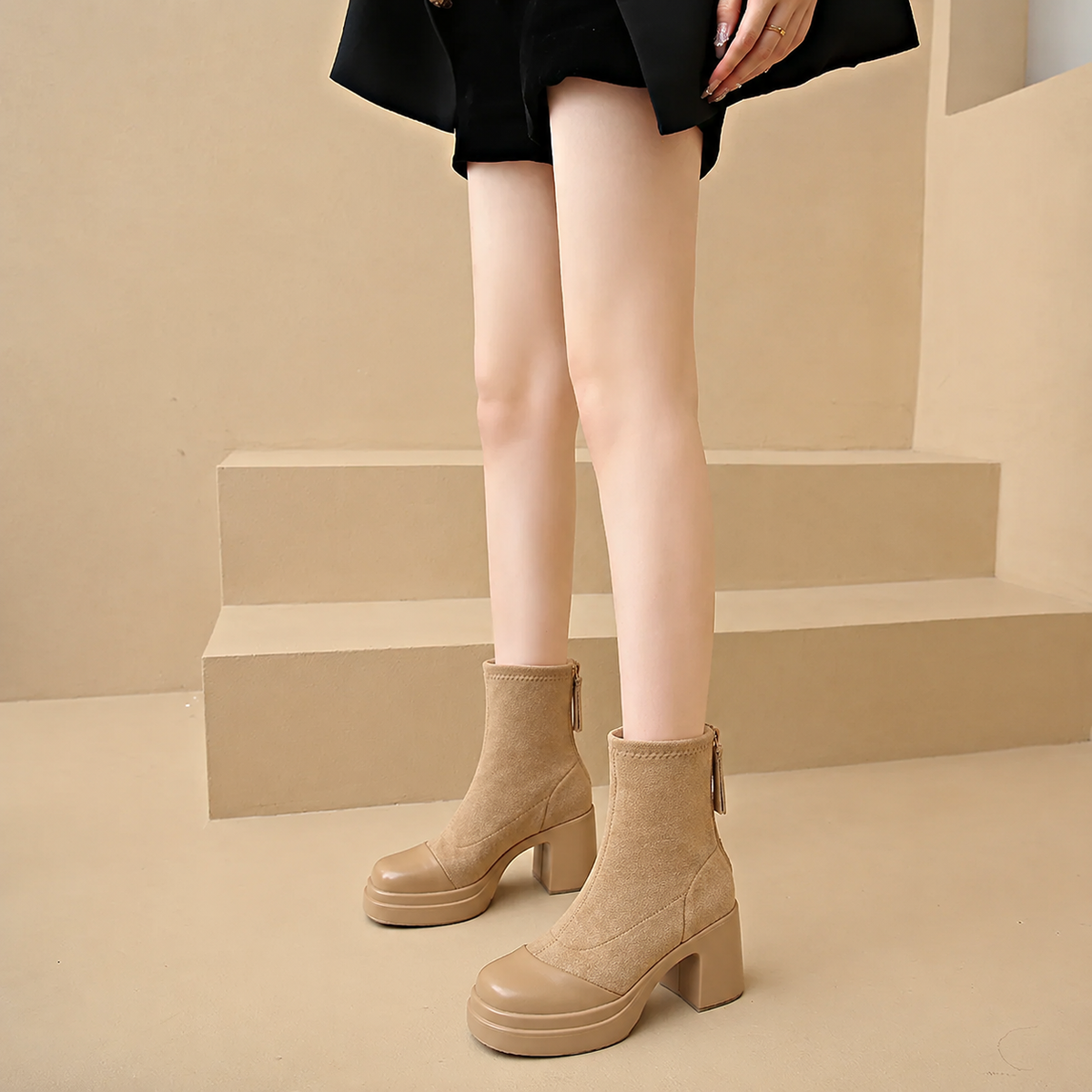 Sculpted Everyday Boots with Soft Sole