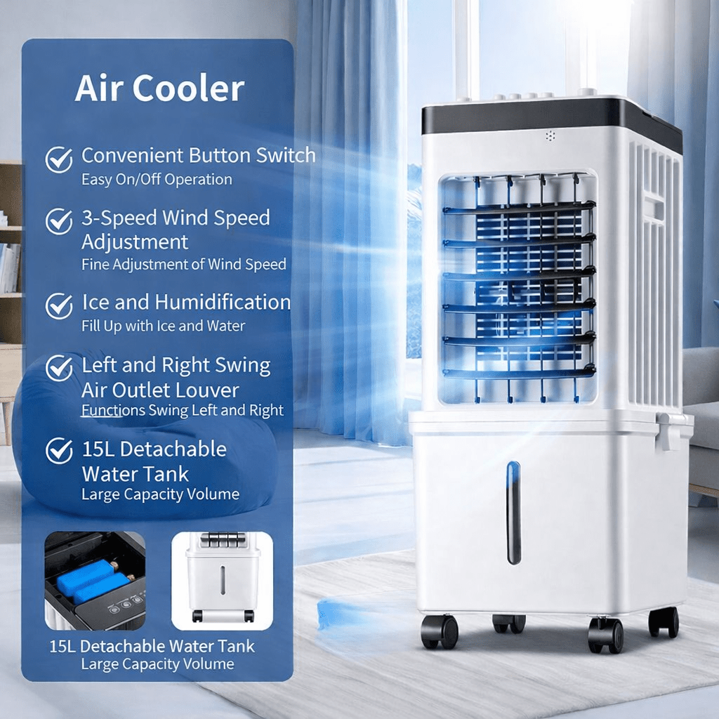 Portable 3-in-1 Personal Air Cooler Fan
