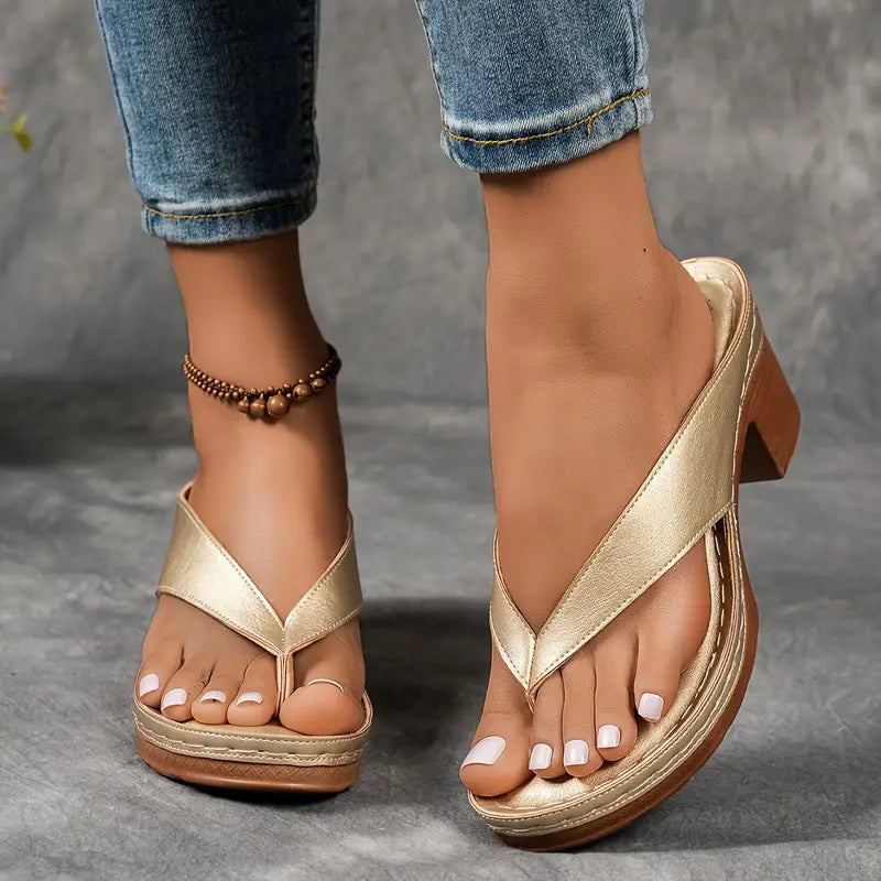 Orthopedic Heeled Slipper with Cushioned Footbed