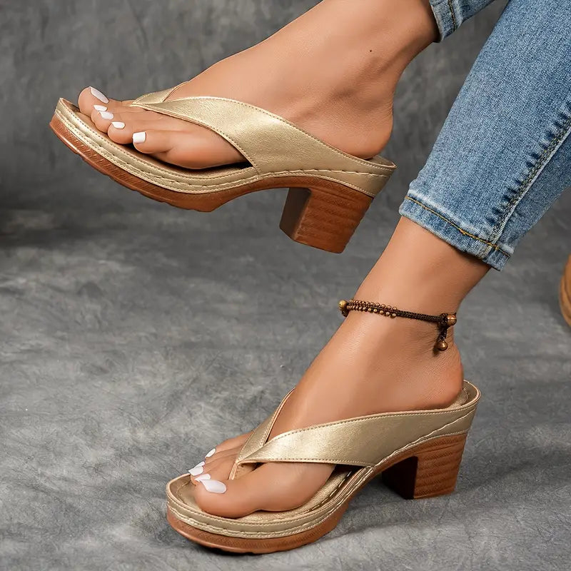 Orthopedic Heeled Slipper with Cushioned Footbed
