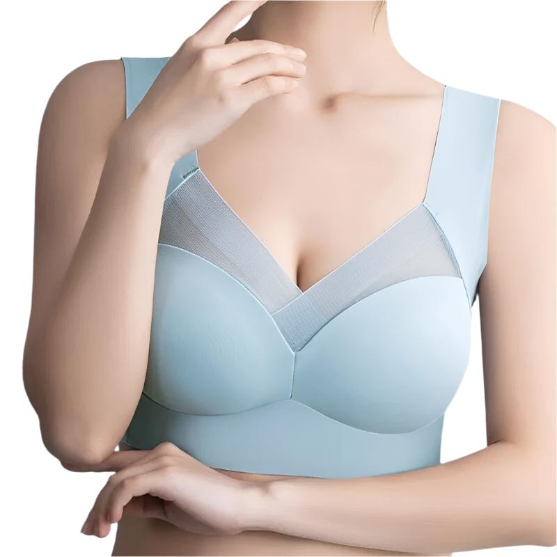 Women's Seamless Bra with Mesh Detail