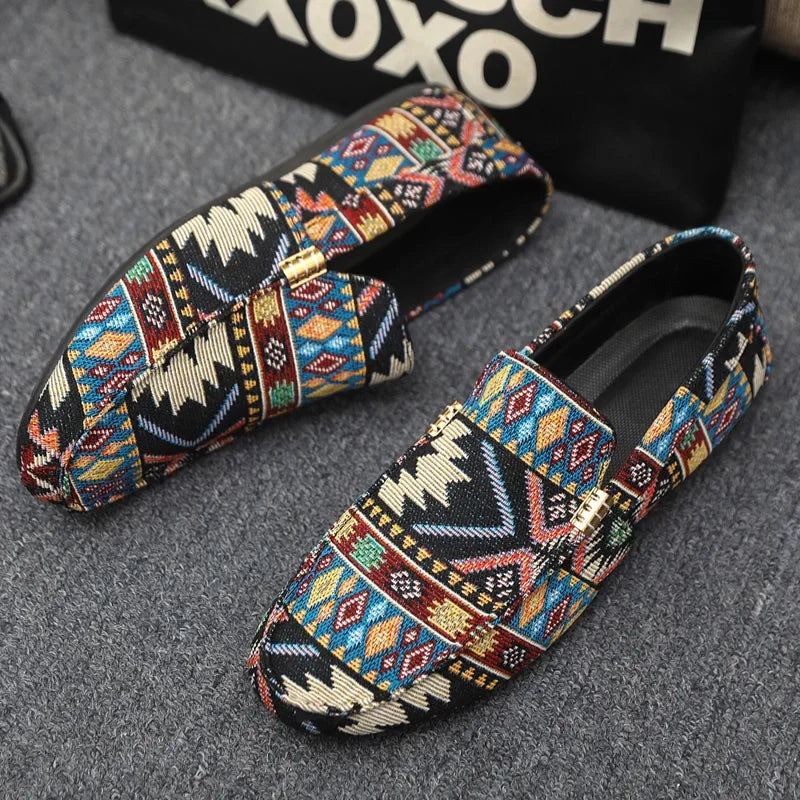 Rio Aztec Canvas Loafers
