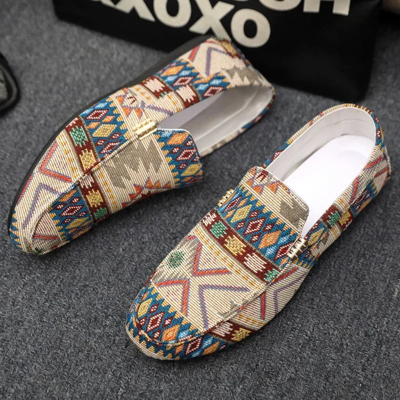 Rio Aztec Canvas Loafers
