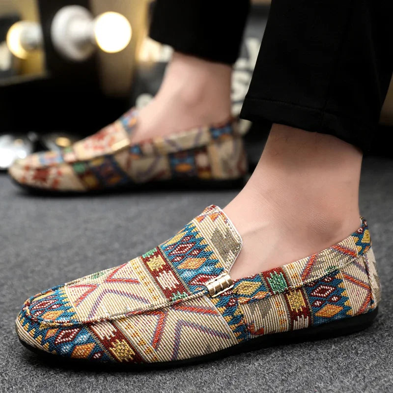Rio Aztec Canvas Loafers