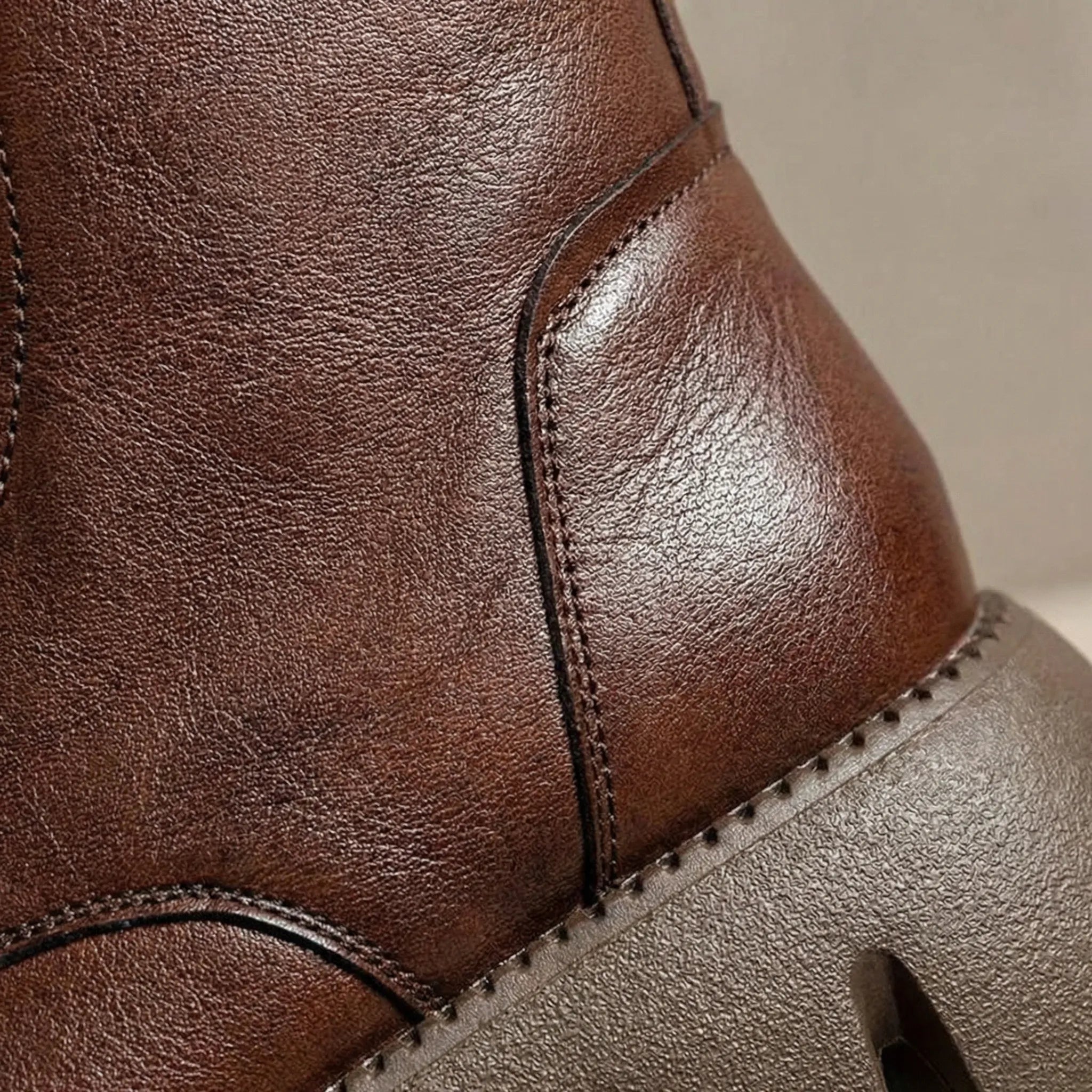 Arch Support Lace-Up Platform Combat Boots
