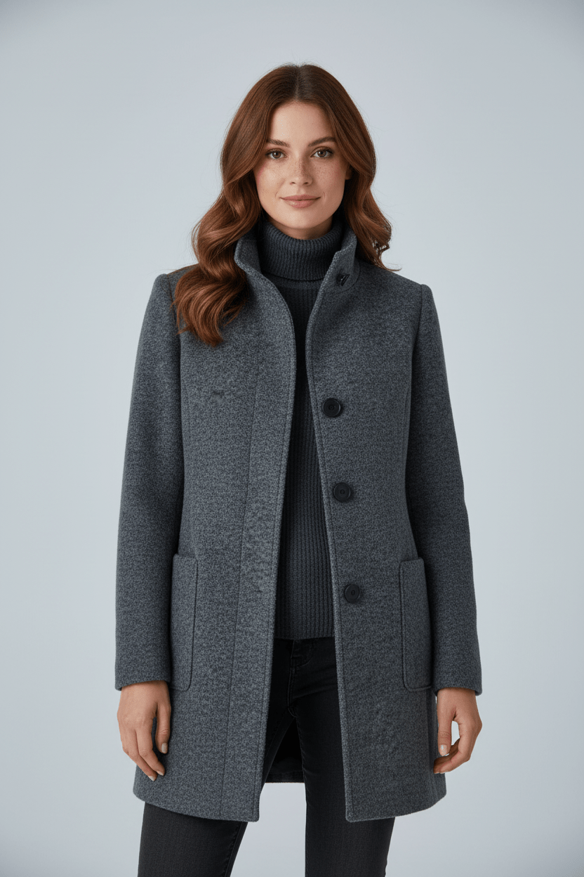 Charlotte Davies Wool-Blend Tailored Overcoat