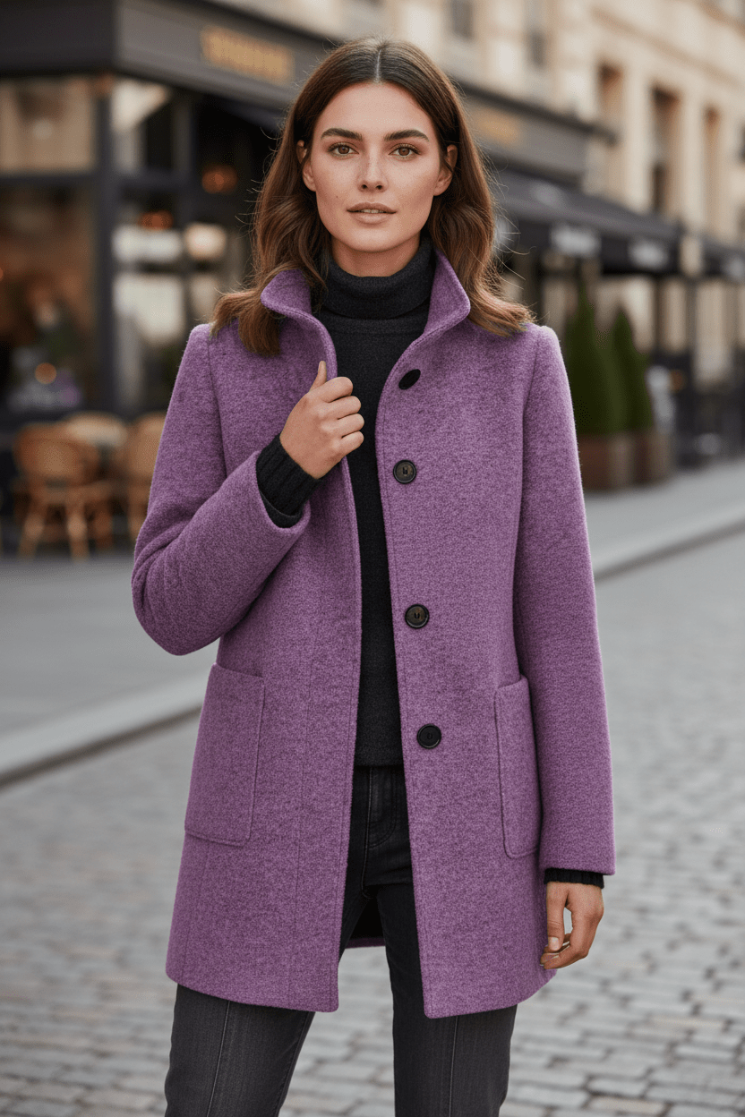 Charlotte Davies Wool-Blend Tailored Overcoat