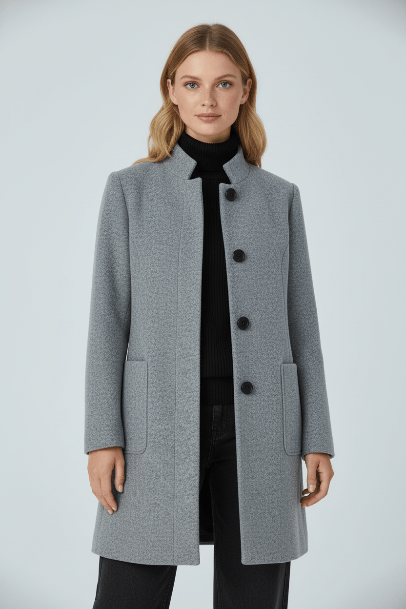 Charlotte Davies Wool-Blend Tailored Overcoat