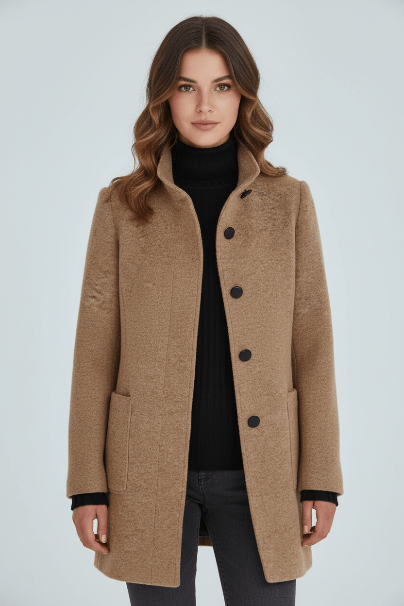 Charlotte Davies Wool-Blend Tailored Overcoat