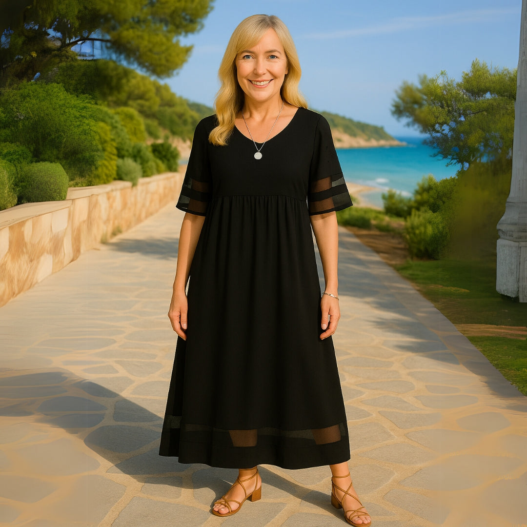 Tummy-Flattering Ruched Coverage Maxi Dress