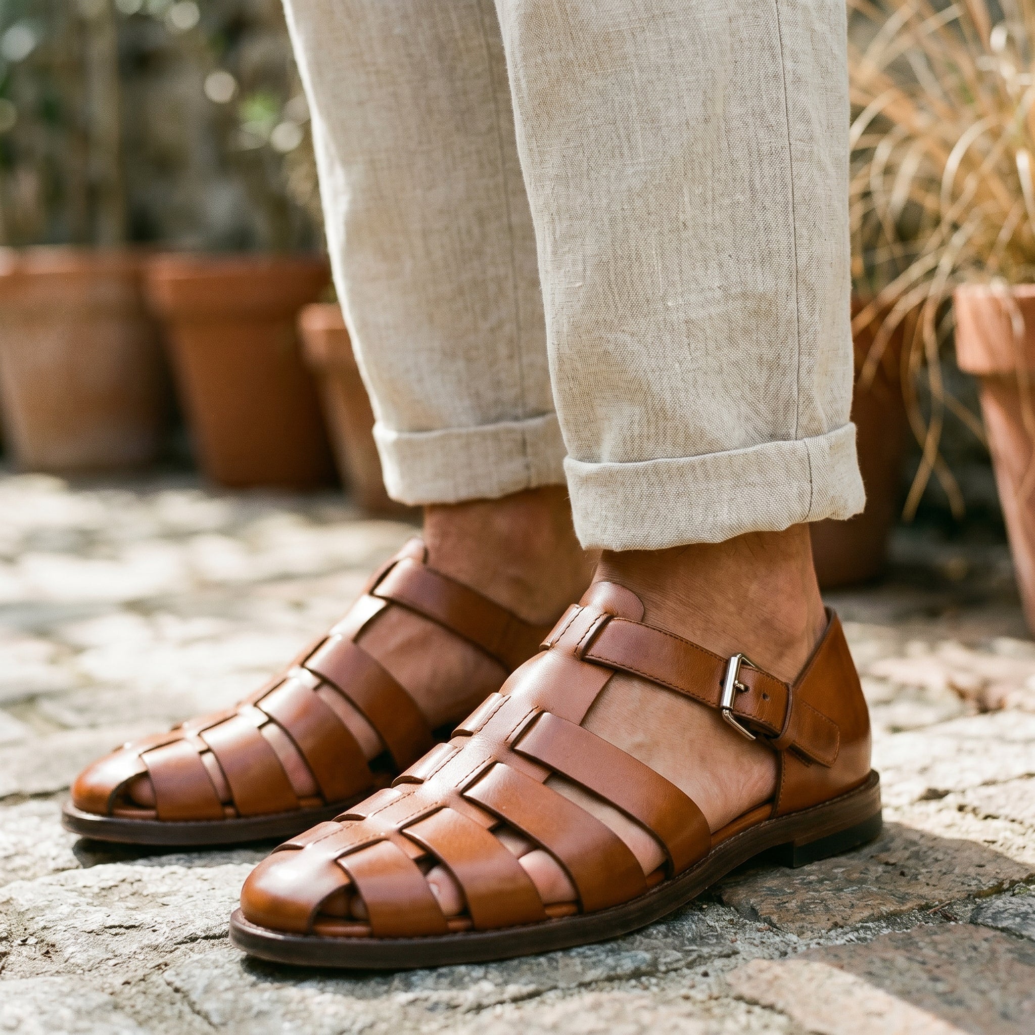 Ethan Men's Leather Sandals