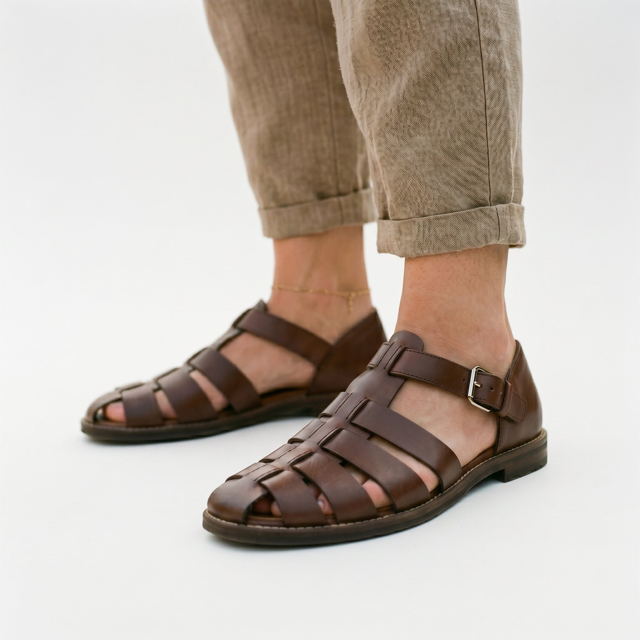 Ethan Men's Leather Sandals