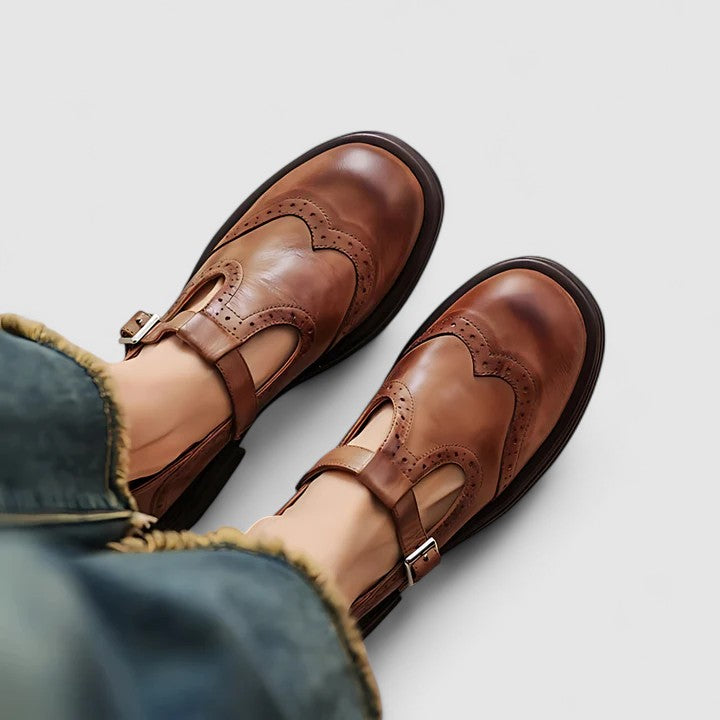 Classic Mary Jane Flats With Non Slip Sole