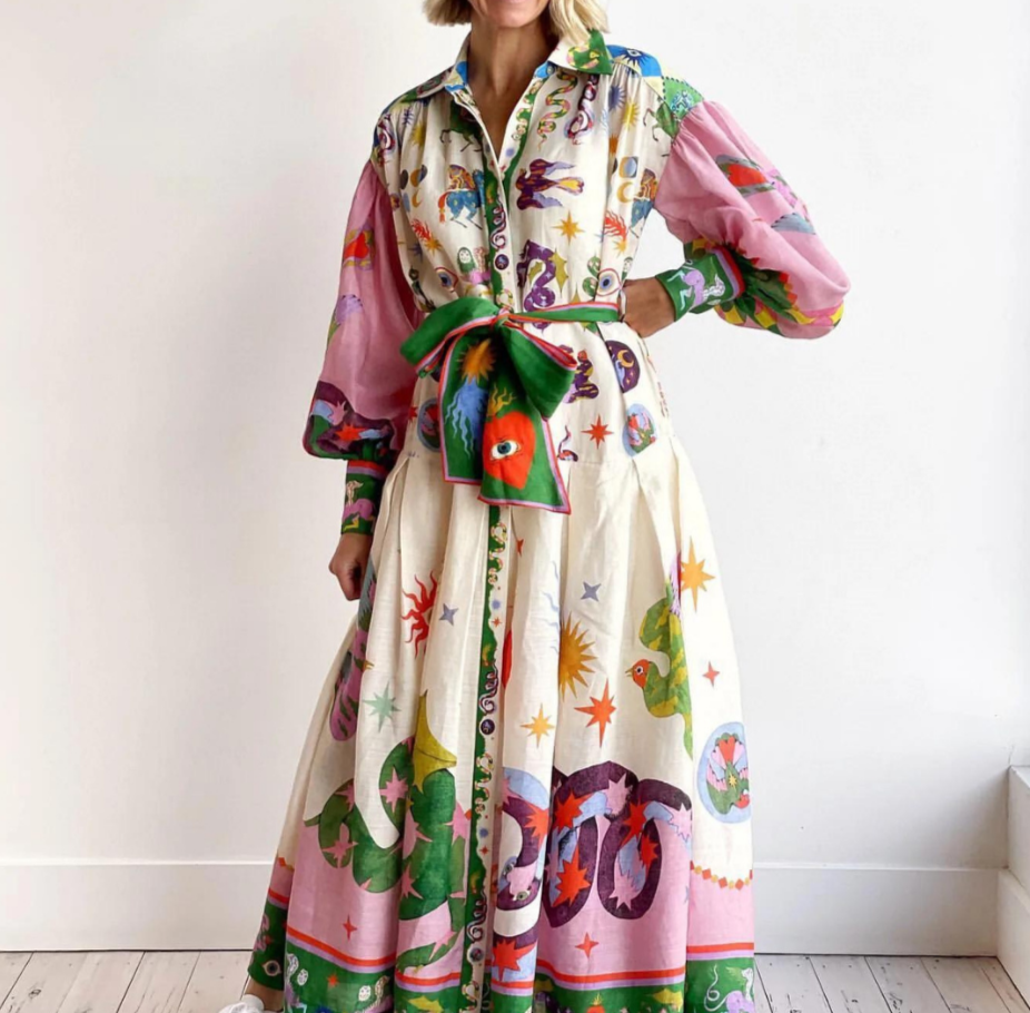 Wrap Long Sleeve Maxi Dress