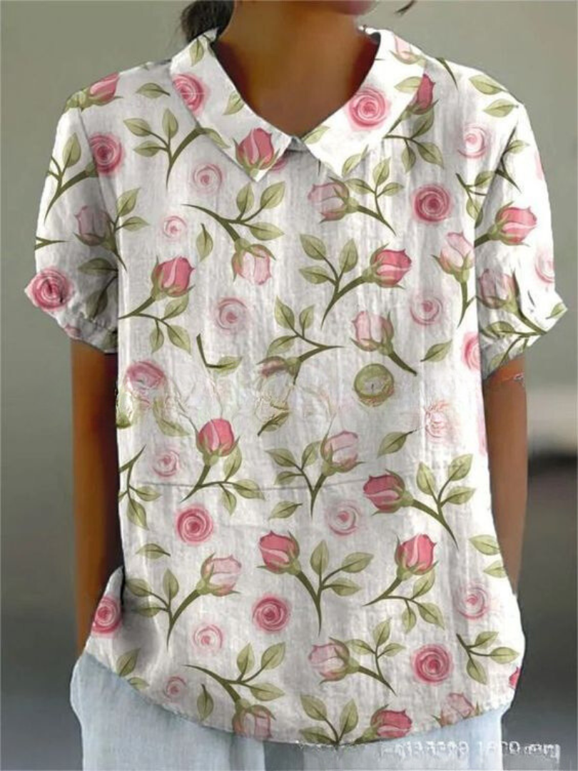 Relaxed Floral Print Casual Shirt