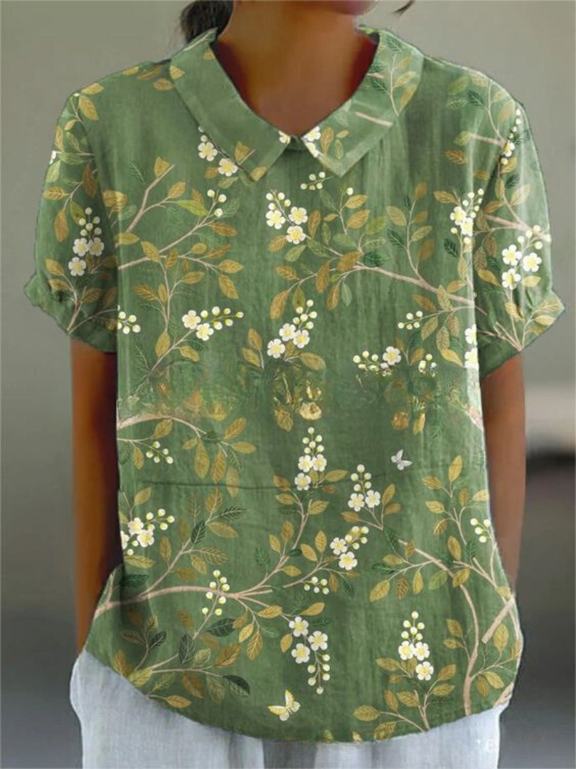 Relaxed Floral Print Casual Shirt