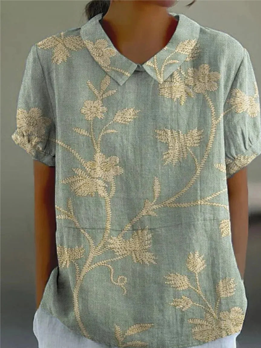 Relaxed Floral Print Casual Shirt
