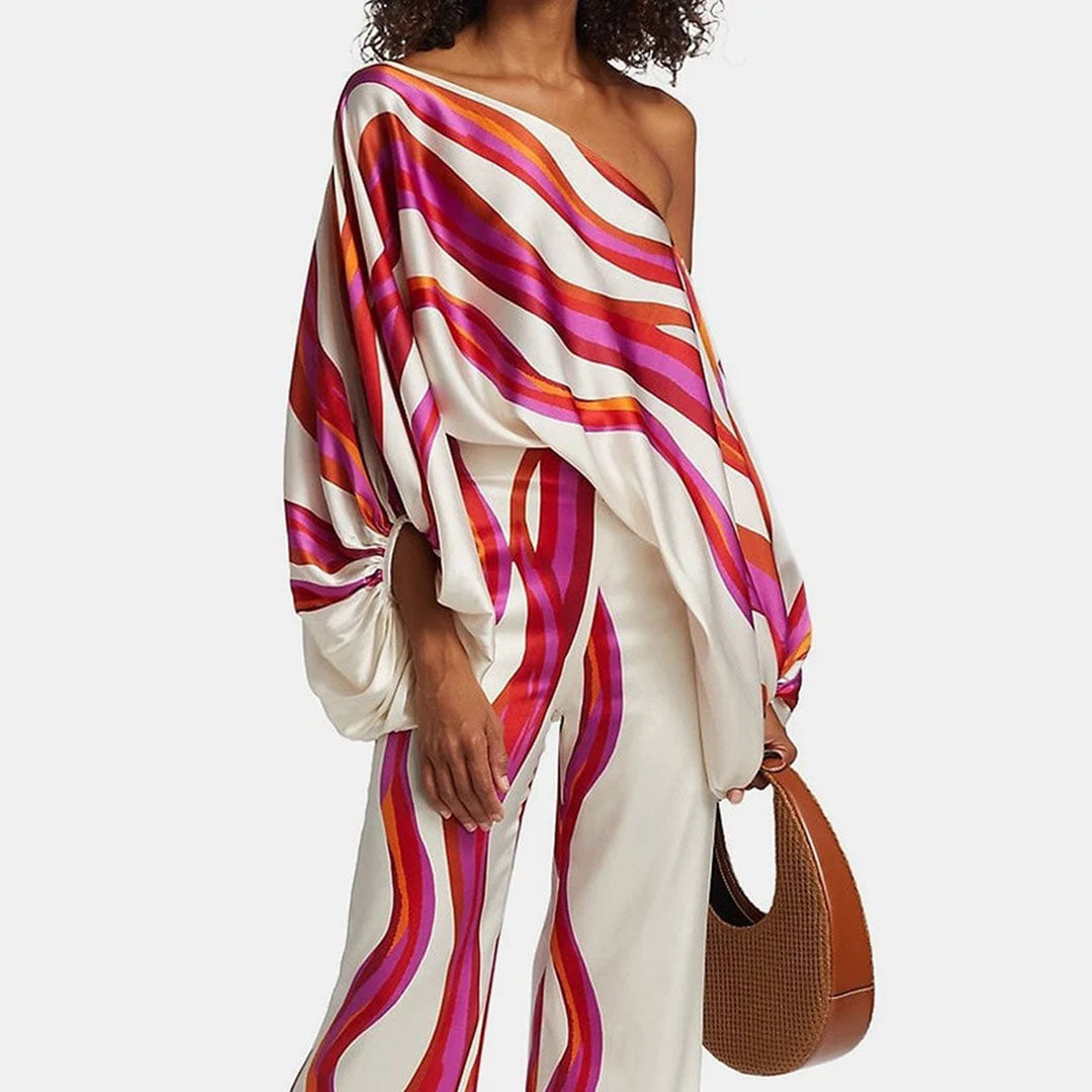 Women's Off-Shoulder Summer Two-Piece Set