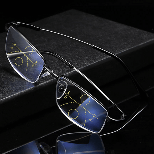 Progressive Blue Light Blocking Glasses with Auto-Focus Lenses