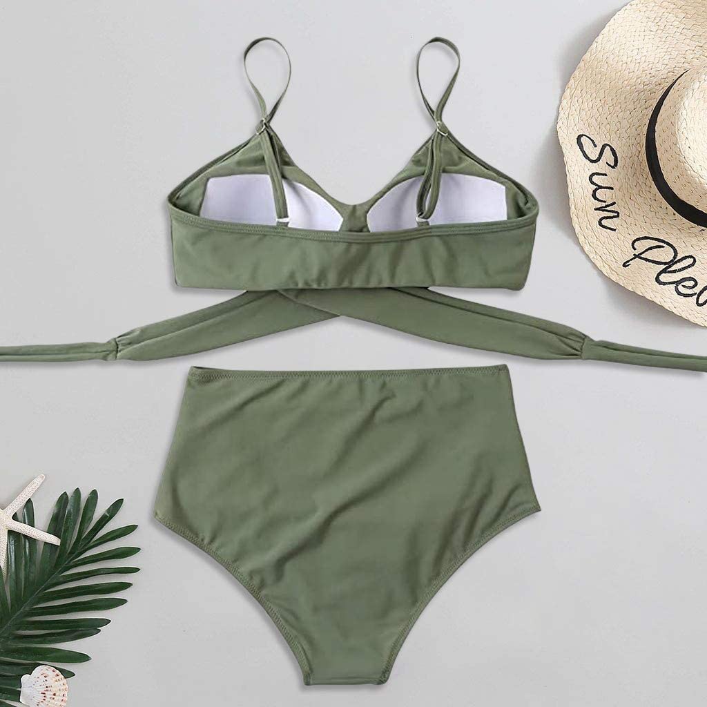 Belle High-Waisted Bikini Set with Mix-and-Match Colors