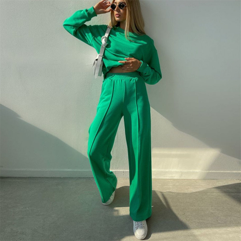 Relaxed Fit Two Piece Tracksuit Set