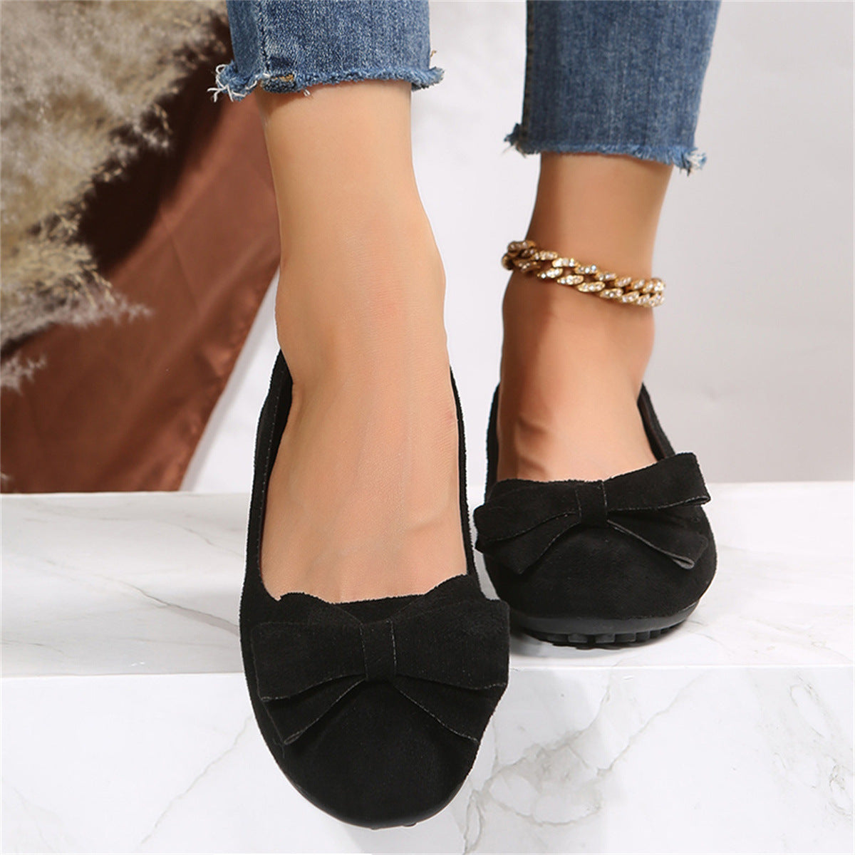 Orthopaedic Wide Fit Ballet Flats for Women