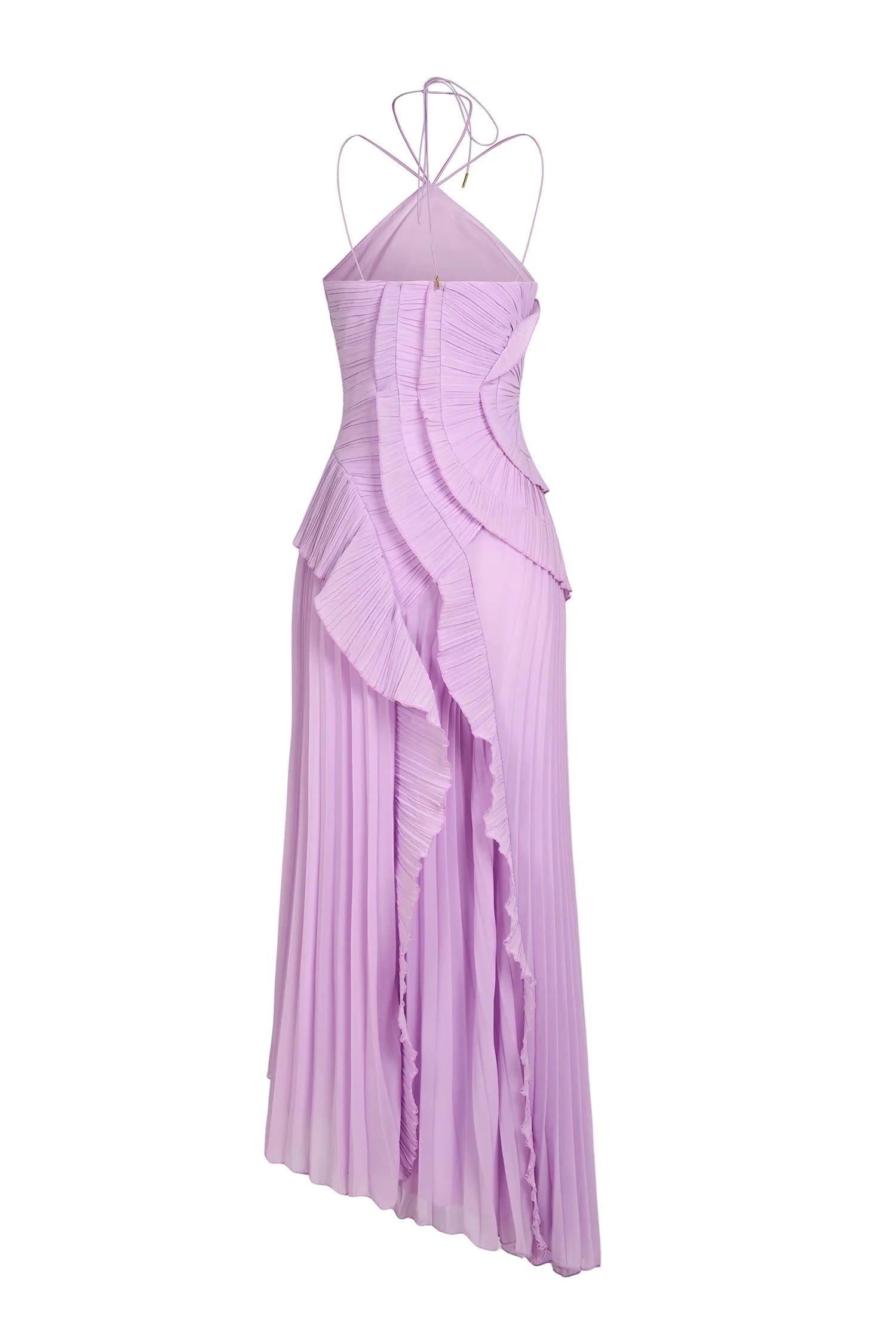 Sleeveless Pleated Ruffle Midi Dress for Women