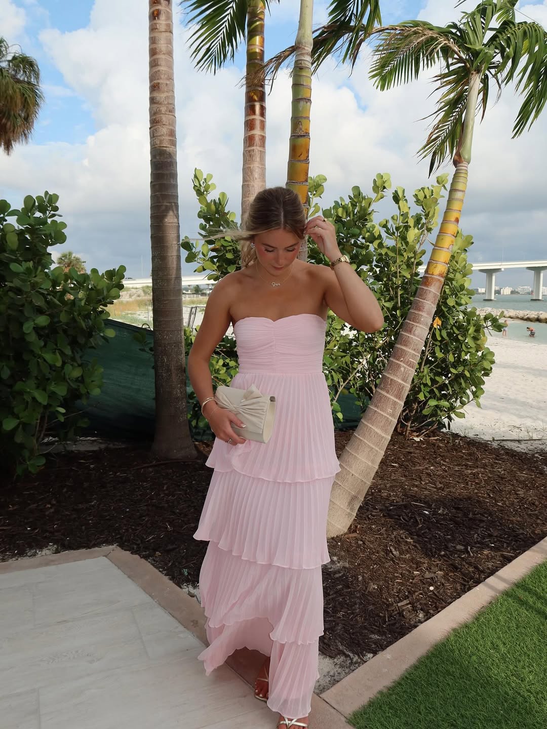 Strapless Tiered Maxi Dress for Weddings