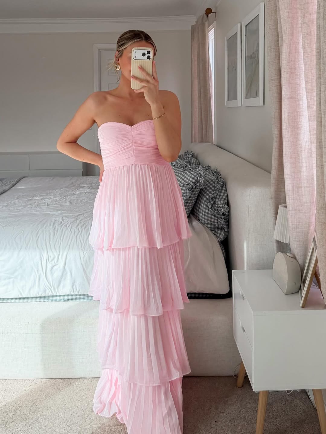 Strapless Tiered Maxi Dress for Weddings