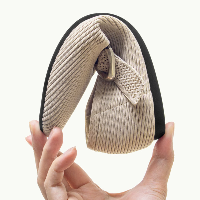 Orthopaedic Mary Jane Flats with Square Toe and Breathable Knit