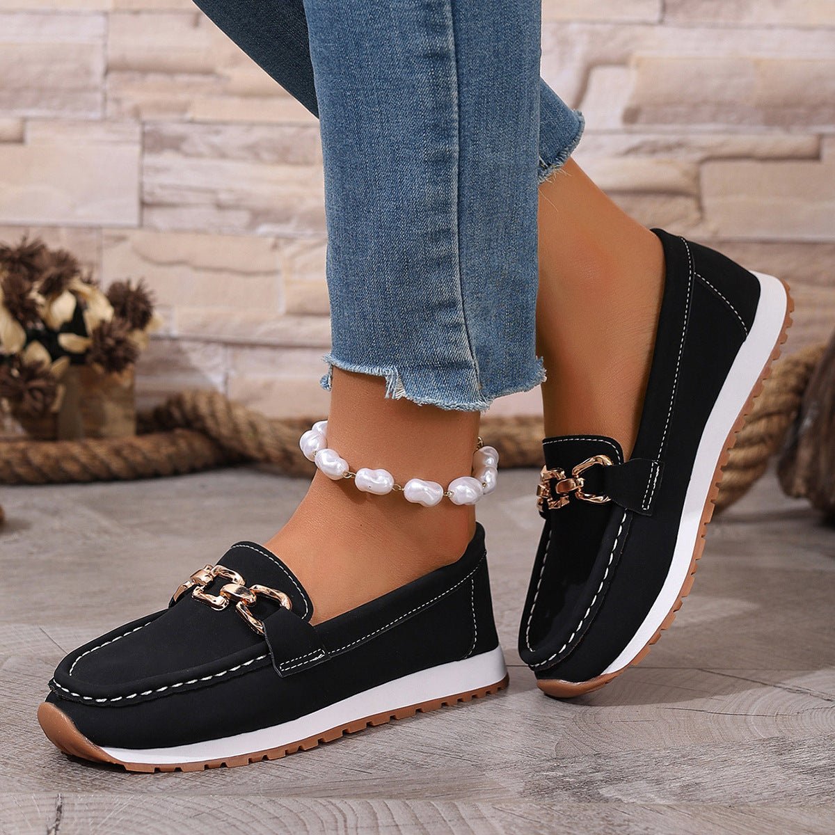 Women's Orthopedic Suede Loafers with Arch Support