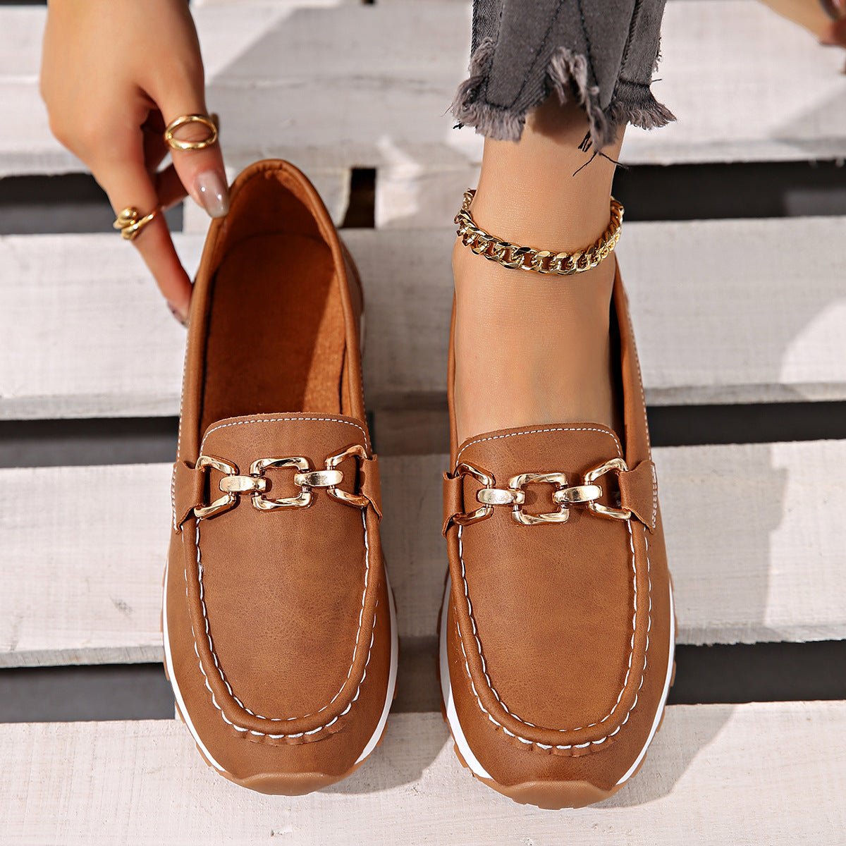 Women's Orthopedic Suede Loafers with Arch Support