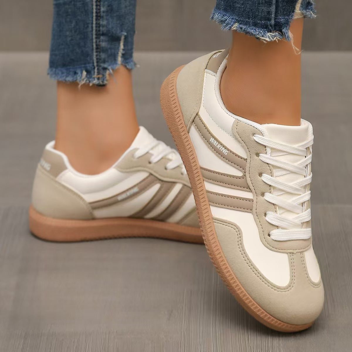 Wide Fit Suede Trainers with Everyday Comfort
